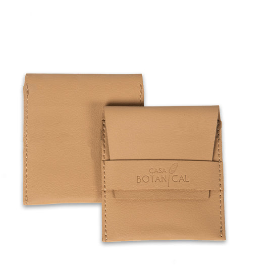 Beige Mini Accessory Travel Pouch