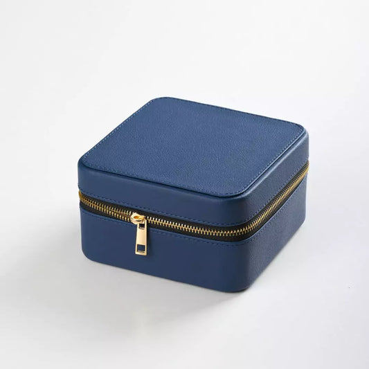 Blue Faux Leather Watch / Jewellery Box